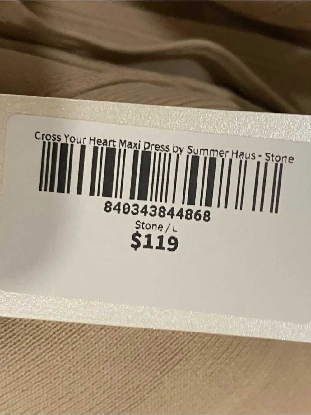 Beach Bunny Beige One-Shoulder Asymmetric Maxi Coverup Dress NWT L